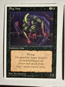 Magic The Gathering 4th Edition 1995 9 Black Card Lot - Image 2