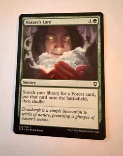 NM Nature's Lore, MTG, Baldur's Gate, Magic the Gathering, 244 NM - Image 1