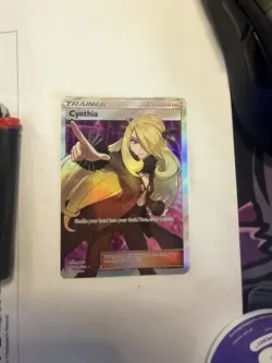 Cynthia Pokemon SM Ultra Prism 148/156 Ultra Rare Full Art Holo Trainer Card - Image 1