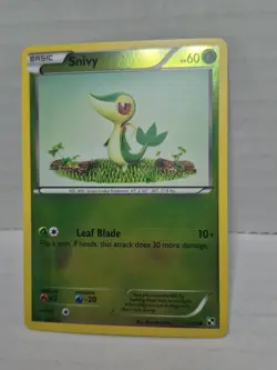 Pokemon Snivy - 2/114 - Common Reverse Holo Near Mint Black & White - Image 3