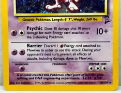 1999 Pokemon TCG Mewtwo 10/130 Base Set 2 Unlimited Edition Holo Rare Card USED - Image 4