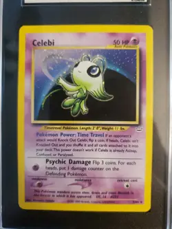 2001 Pokemon Neo Revelation #3 Celebi Holographic SGC 5 - Image 3