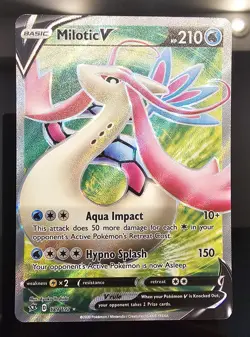 Pokemon TCG Milotic V Full Art Ultra Rare 179/192 Swsh02: Rebel Clash Holo - NM - Image 1