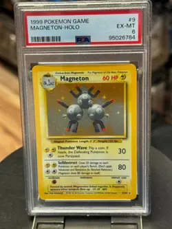 Magneton Holo 9/102 (Wizard, Pokemon 1999) ** PSA Graded 6 ** - Image 1