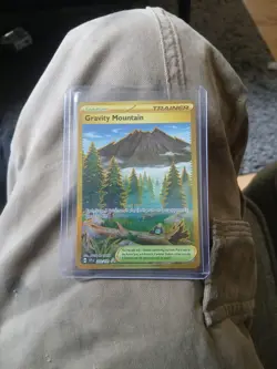 Pokemon TCG SV08 Surging Sparks 250/191 Gravity Mountain Trainer Secret Rare - Image 1