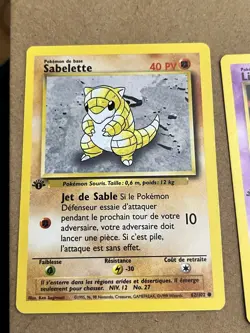 French 1st Edition Pokemon Base Set Lot x3 Magmar Jynx Sandshrew Vintage WOTC 19 - Image 2