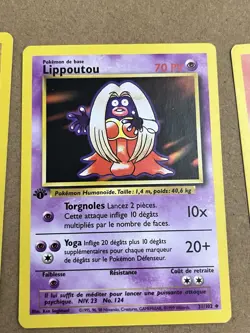 French 1st Edition Pokemon Base Set Lot x3 Magmar Jynx Sandshrew Vintage WOTC 19 - Image 3