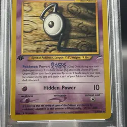 Pokemon TCG 1st Edition Unown (G) 27/105 Neo Destiny Non-Holo Rare Vintage PSA 3 - Image 1