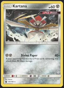 Kartana 101/168 Rare Celestial Storm Pokemon Lightly Played - Image 1