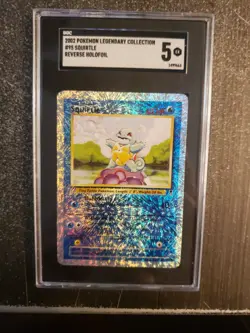 2002 Pokemon Legendary Collection #95 Squirtle Reverse Holofoil SGC 5 - Image 1