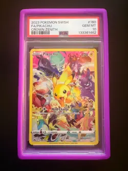 Pikachu 160/159 Crown Zenith Full Art Secret Rare 2023 Pokemon PSA 10 Gem Mint - Image 1