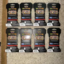 Pokemon TCG Mega Evolution Sleeved Boosted Pack Art Bundle X2 - Image 2