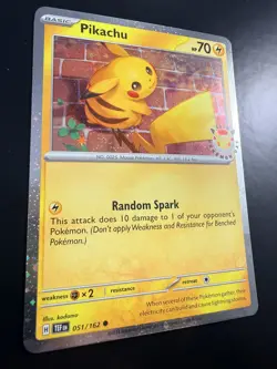 Pokemon Pikachu 051/162 Promo Stamped 2026 Pokemon Day Awesome TAIL SWIRL! - Image 4