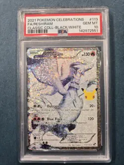 PSA 10 2021 POKEMON Celebrations FA/Reshiram Classic Collection - Image 1