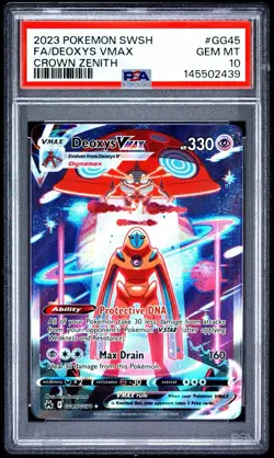 Pokemon Deoxys VMAX GG45 Crown Zenith Ultra Rare Holo Full Art PSA 10 - Image 1