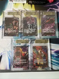 One Piece TCG OP 13 Five Elders Demon God Pack BGS 10 9.5 Warcury Nusjuro Mars + - Image 1