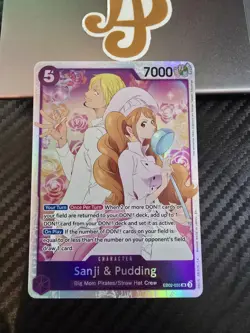 One Piece TCG English Sanji and Pudding EB02-035 SR Anime 25th Collection NM/M - Image 1