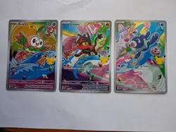Pokemon 1st Partner Promo Cards Rowlet 043, Litten 044, Popplio 045 NM+ Rare - Image 1