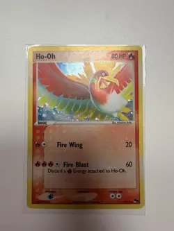 Pokemon TCG Card Ho-Oh HOLO BLEED 1/17 Full Holo Rare Pop Series 5, MP - Image 1