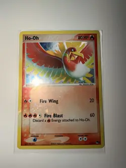Pokemon TCG Card Ho-Oh HOLO BLEED 1/17 Full Holo Rare Pop Series 5, MP - Image 2