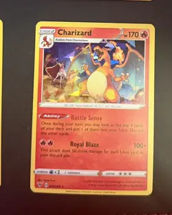 2020 Pokemon Sword & Shield Vivid Voltage Charizard Cracked Ice Holo (One Card) - Image 1