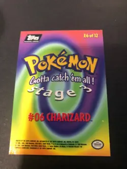 pokemon card 1999 Topps Pokemon The Movie Charizard #E6 foil - Image 5