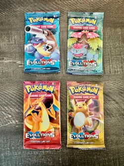 1x Pokemon 2016 XY Evolutions Booster Pack Unweighted 10 Card New Factory Sealed - Image 1