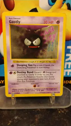 GASTLY Original Base Set POKEMON Non-Holo 1999 Shadowless Trading Card 50/102 - Image 1