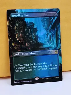 1x FOIL BORDERLESS ALT ART Breeding Pool, NM, RVR, Magic: the Gathering, MtG - Image 2