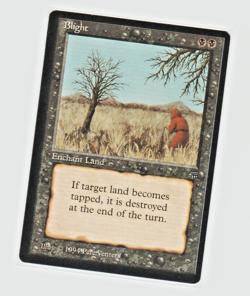Magic the Gathering ~ MTG ~ 1x Blight ~ LEGENDS ~ M/NM - Image 1