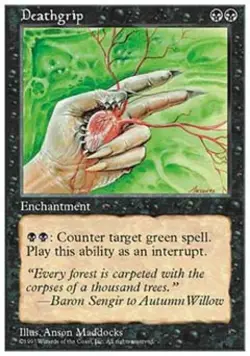 Deathgrip - Medium Play MTG 5th Edition - Image 1