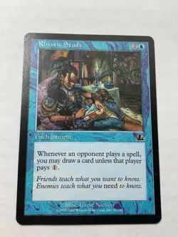 Rhystic Study Prophecy Regular Magic The Gathering MTG Slight Bent Read - Image 1