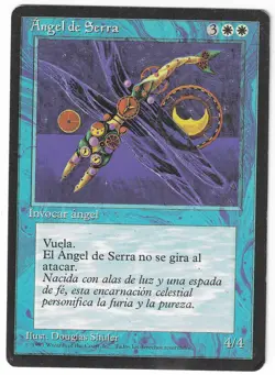 ►Magic-Style◄ MTG - Serra Angel - Spanish 4th FBB MISPRINT- Good - Image 1