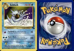 GOLDUCK 35/62 UNCOMMON FOSSIL POKEMON UNLIMITED HP - Image 1