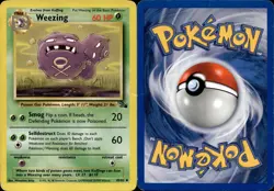 WEEZING 45/62 UNCOMMON FOSSIL POKEMON UNLIMITED HP - Image 1