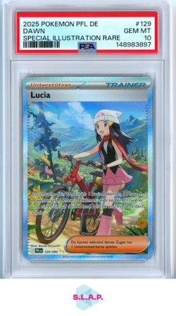 DAWN SPECI4L ILL RARE POKEMON GER PFL DE-PHANTASMAL FLAMES 2025 129 PSA 10 - Image 1