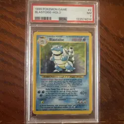 1999 POKEMON BASE SET #2 UNLIMITED BLASTOISE-HOLO PSA 7 - Image 1