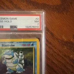 1999 POKEMON BASE SET #2 UNLIMITED BLASTOISE-HOLO PSA 7 - Image 3