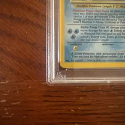 1999 POKEMON BASE SET #2 UNLIMITED BLASTOISE-HOLO PSA 7 - Image 4