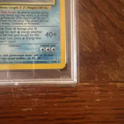 1999 POKEMON BASE SET #2 UNLIMITED BLASTOISE-HOLO PSA 7 - Image 5