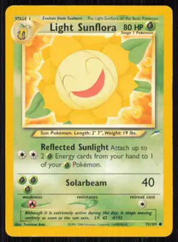 Light Sunflora 72/105 Common Neo Destiny Pokemon Unlimited Lightly Played - Image 1