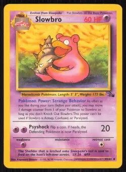 Slowbro 43/62 Uncommon Fossil Pokemon Unlimited Lightly Played - Image 1