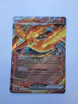 Pokemon TCG Team Rocket's Moltres EX 031/182 Destined Rivals - Image 1