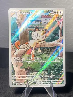 Pokemon TCG Meowth 106/094 Me02: Phantasmal Flames Illustration Rare Holo - Image 1