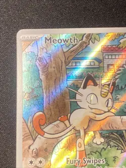 Pokemon TCG Meowth 106/094 Me02: Phantasmal Flames Illustration Rare Holo - Image 4