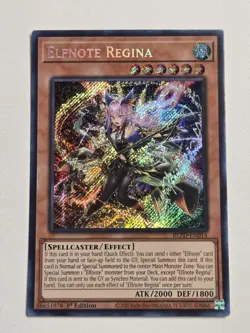 Elfnote Regina BLZD-EN014 Secret Rare Yugioh 1st Edition Blazing Dominion NM - Image 1