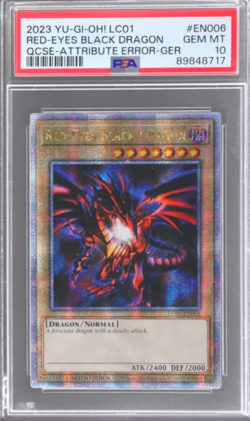 2023 Yu-Gi-Oh! Leg Coll 25th Anniversary PSA 10 Error Ger Red-Eyes Black Dragon - Image 1
