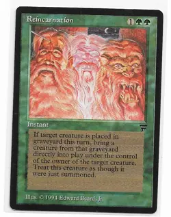 Magic the Gathering ~ MTG ~ 1x Reincarnation ~ LEGENDS ~ M/NM - Image 1