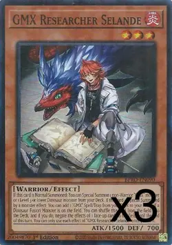 3X Yugioh GMX Researcher Selande BPRO-EN090 Super Rare 1st Edition NM - Image 1