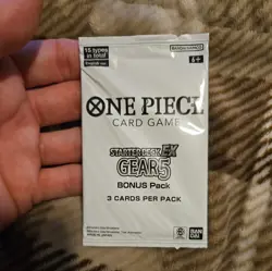 2025 One Piece STARTER DECK EX - GEAR 5 BONUS PACK Sealed- 3 Cards per Pack ST21 - Image 1